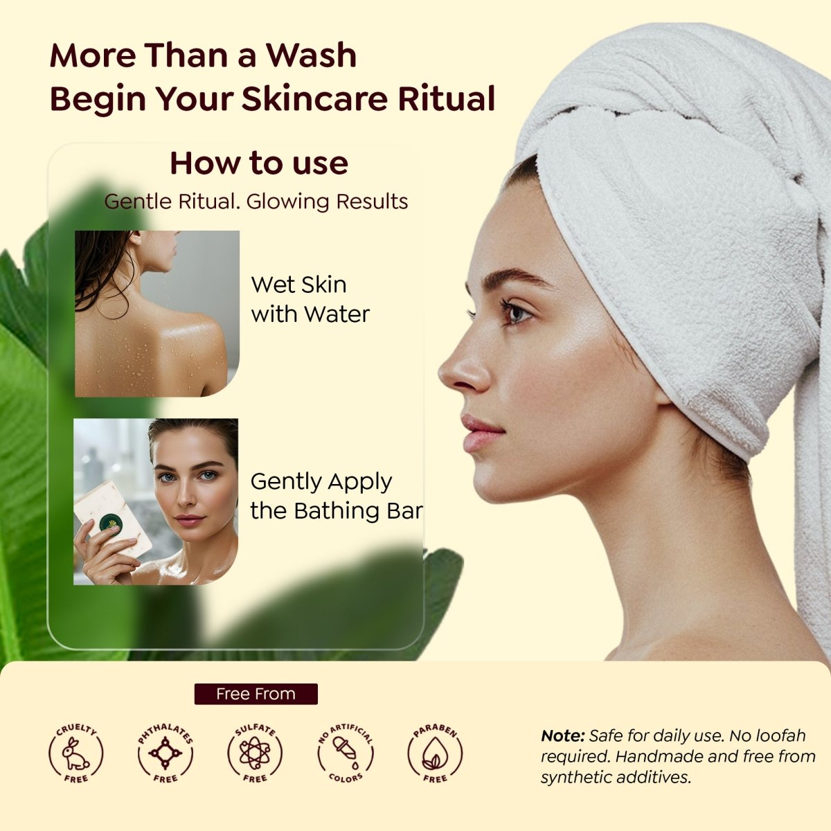 SAPTAVEDA | Herbal Bathing Bar | The Bath Expert | Luxury Soap | Infused with Baby Vetiver Roots | Anti - Ageing | Desert White - Saptaveda Herbals