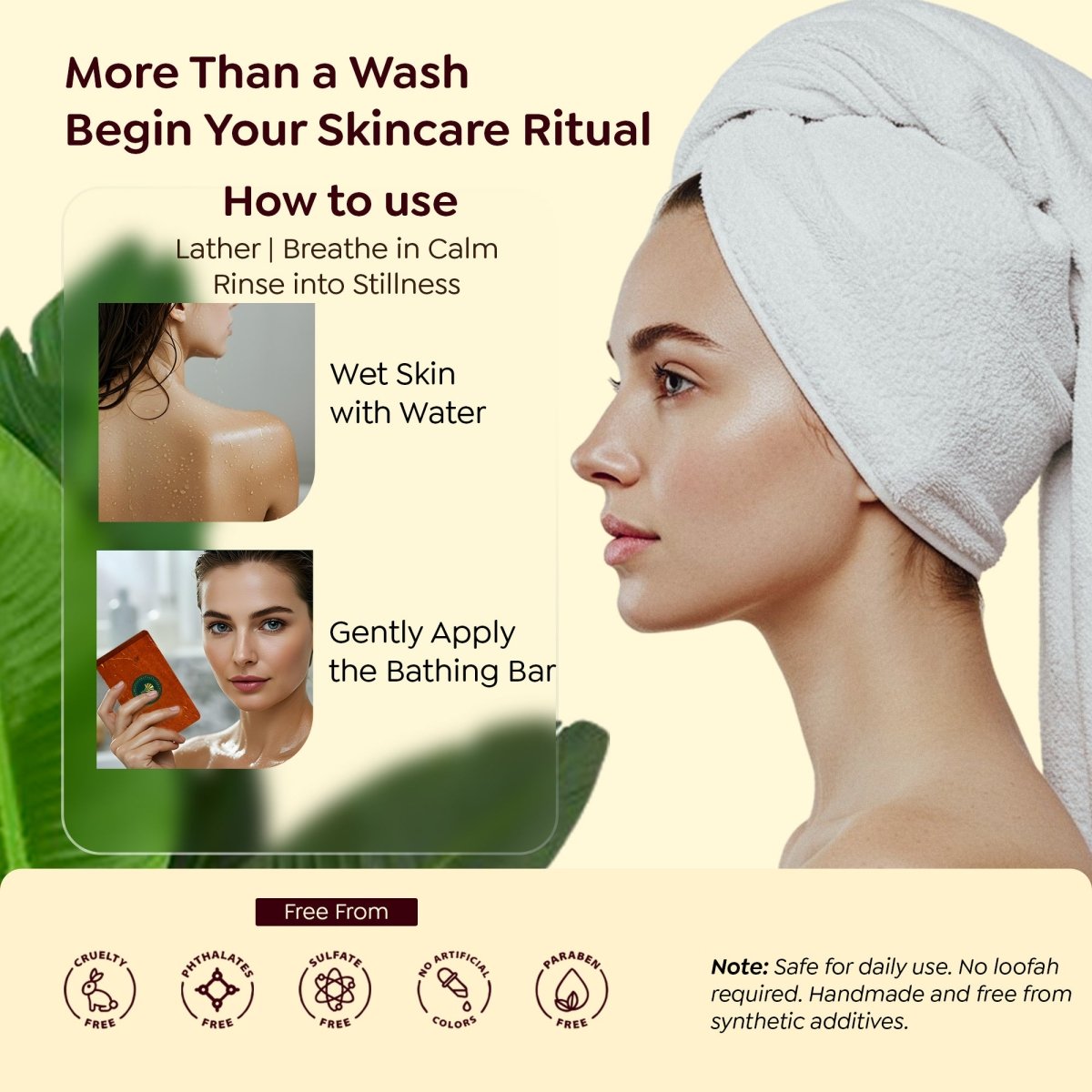 SAPTAVEDA | Herbal Bathing Bar | The Bath Expert | Luxury Soap | Infused with Baby Vetiver Roots | Anti - Ageing | Woody Brown - Saptaveda Herbals
