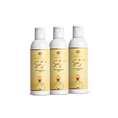 Saptaveda SIN7 | Combo Kit (Pack of 3) | 100% Natural & Ayurvedic Oil | Patented Formula for Sinus care | External Use | Relief in 7 Days