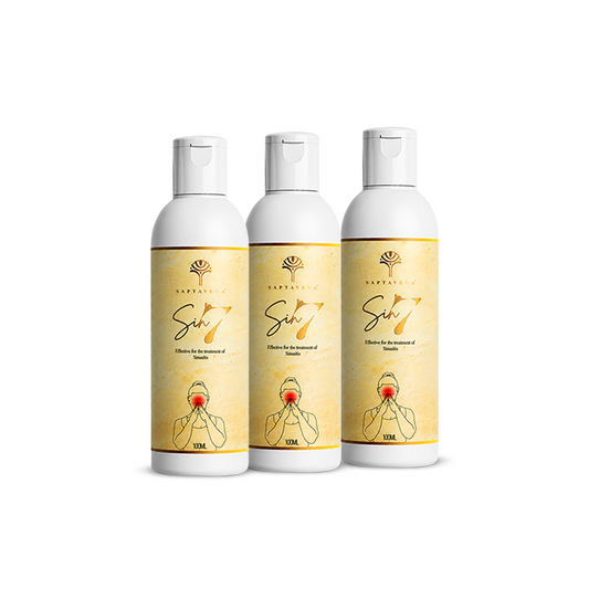 Saptaveda SIN7 | Combo Kit (Pack of 3) | 100% Natural & Ayurvedic Oil | Patented Formula for Sinus care | External Use | Relief in 7 Days