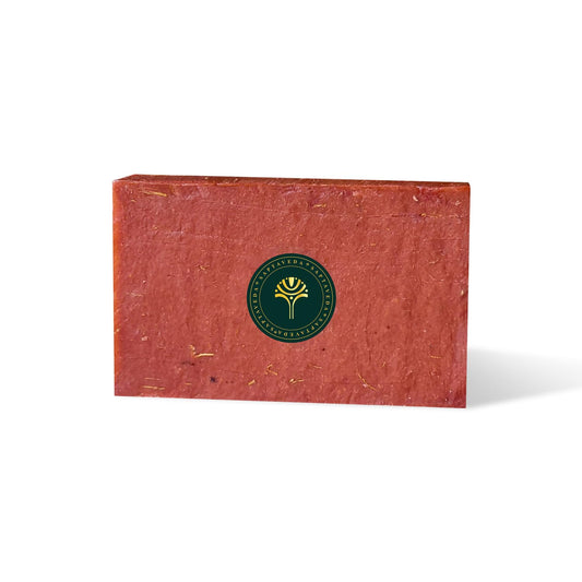 SAPTAVEDA | Herbal Bathing Bar | The Bath Expert | Luxury Soap | Infused with Baby Vetiver Roots | Anti-Ageing | Woody Brown