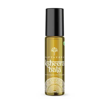 Saptaveda Ksheerabala | Pain Relief Roll On | Classical Ayurvedic Formula for Daily Use | Classical Ayurvedic Massage Oil | 10 ML - Saptaveda Herbals