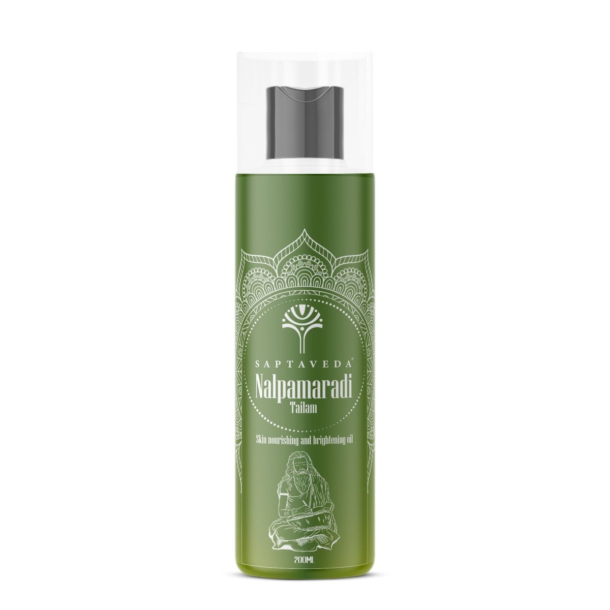 Saptaveda Nalpamaradi Tailam | Authentic Skin Brightening Oil | Tan Removal & Pigmentation Care | Classical Ayurvedic formulation for Glowing Skin | 200 ml - Saptaveda Herbals