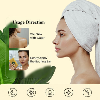 SAPTAVEDA | Herbal Bathing Bar | The Bath Expert | Luxury Soap | Infused with Baby Vetiver Roots | Anti - Ageing | Pack of 4 - Saptaveda Herbals